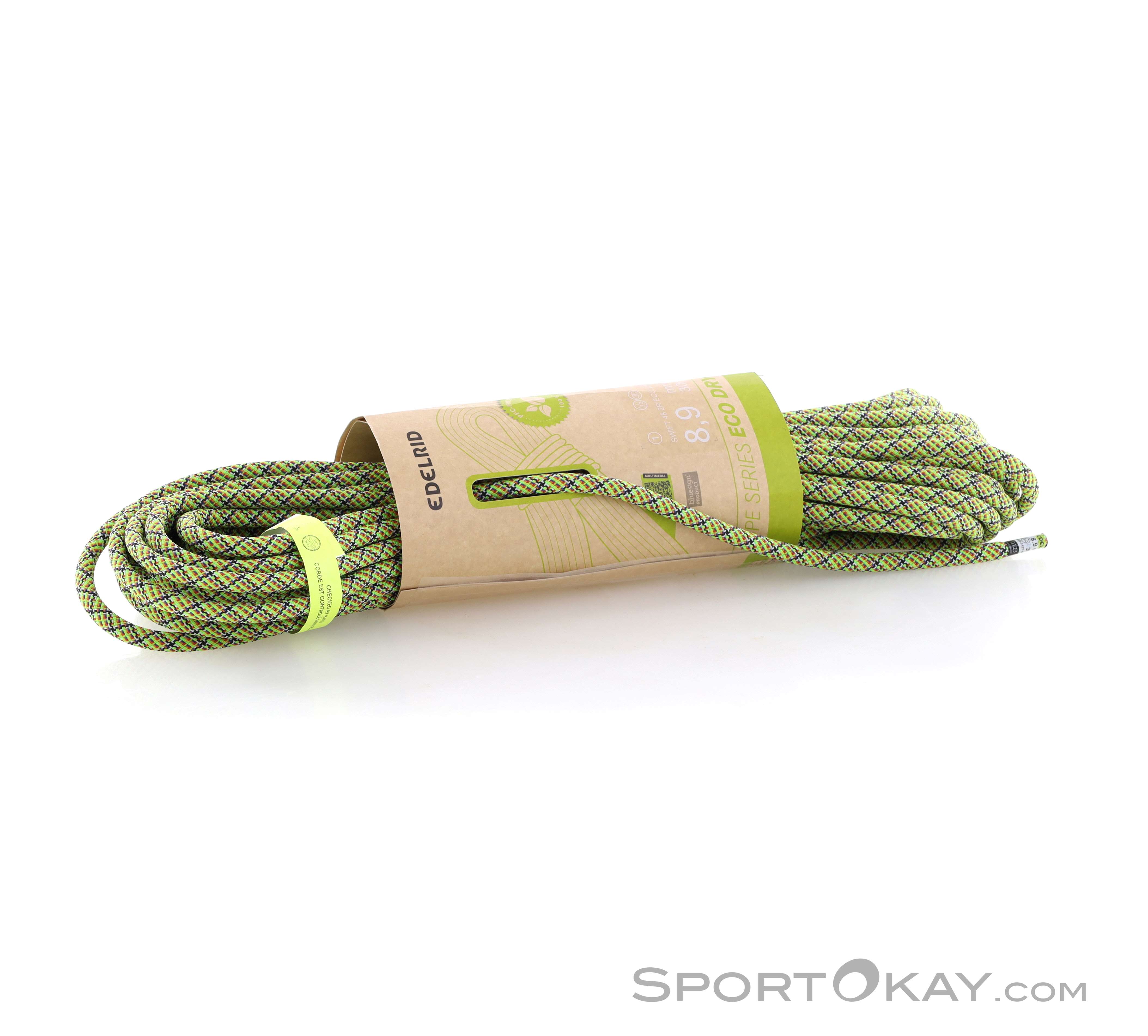 Edelrip Rope Edelrid Swift 48 2R Eco Dry 8,9mm 30m Climbing Rope - Single Rope ...