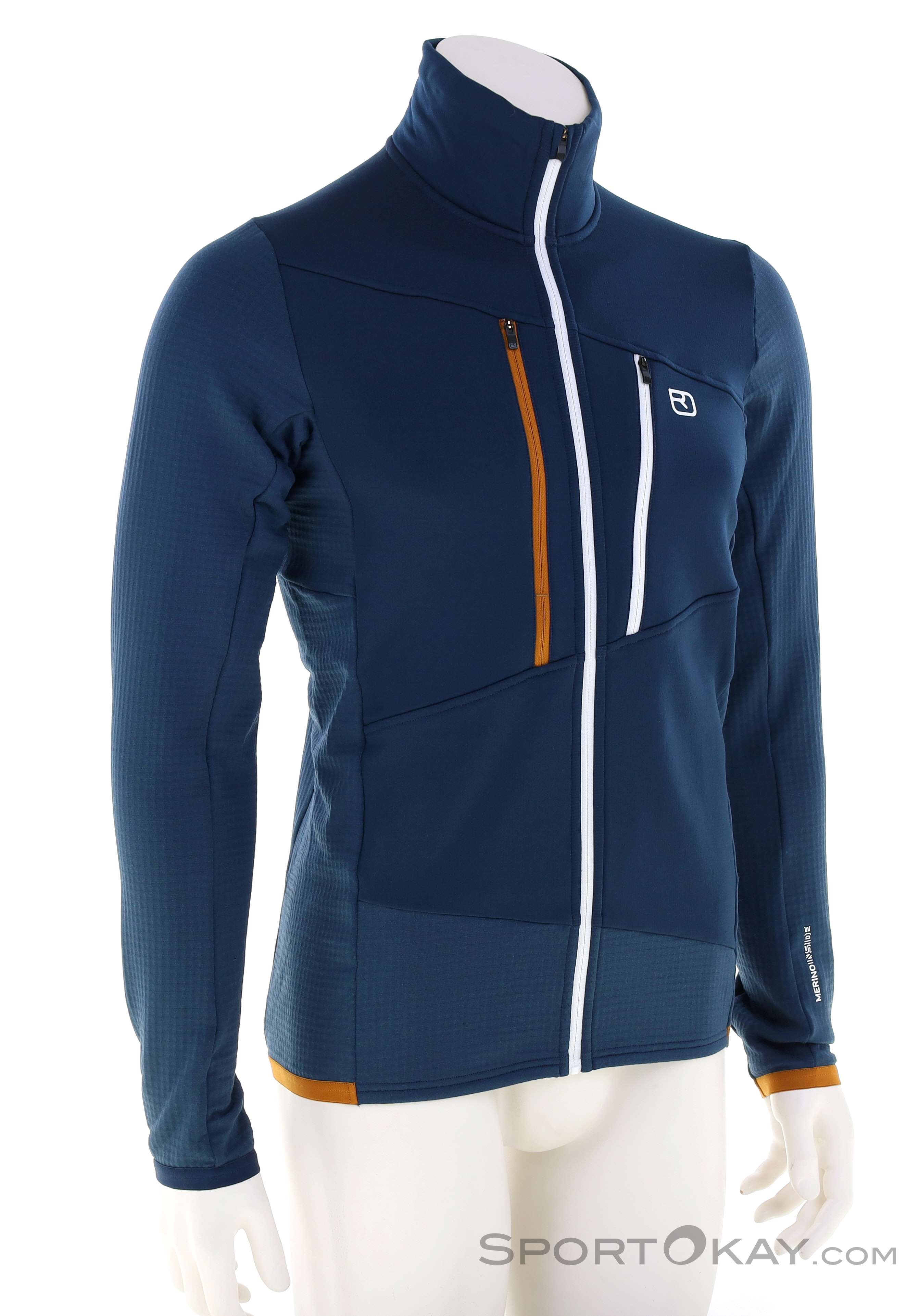 Ortovox Fleece Grid Herren Fleecejacke, Ortovox, Dunkel-Blau, , Herren, 0016-12242, 5638353991, 4251877777335, N1-01.jpg