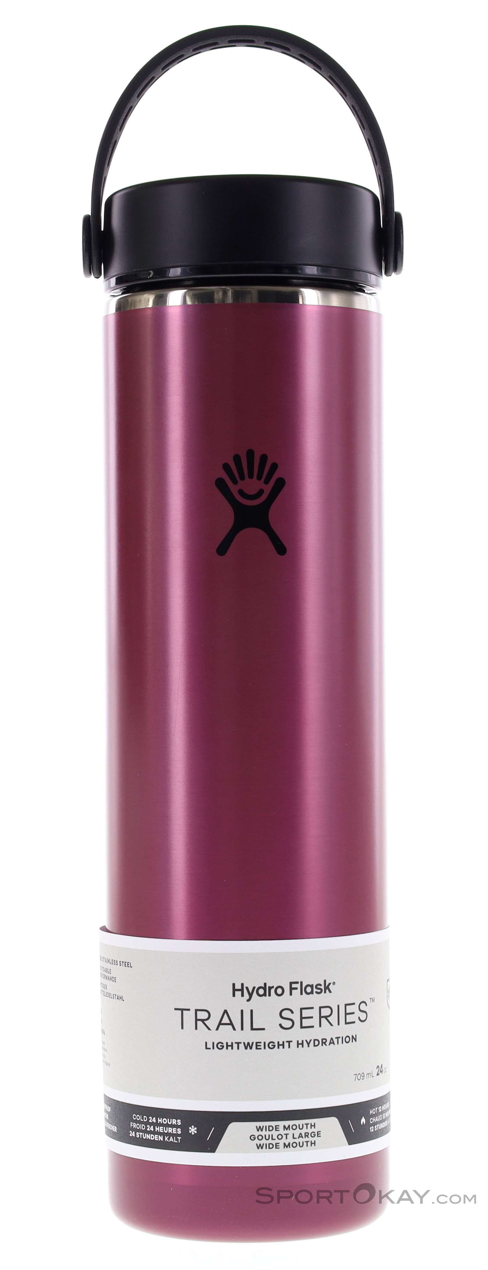 Hydro Flask Lightweight Wide Mouth Trail 709ml Thermosflasche, Hydro Flask, Pink-Rosa, , , 0311-10109, 5638354071, 840394201061, N1-01.jpg