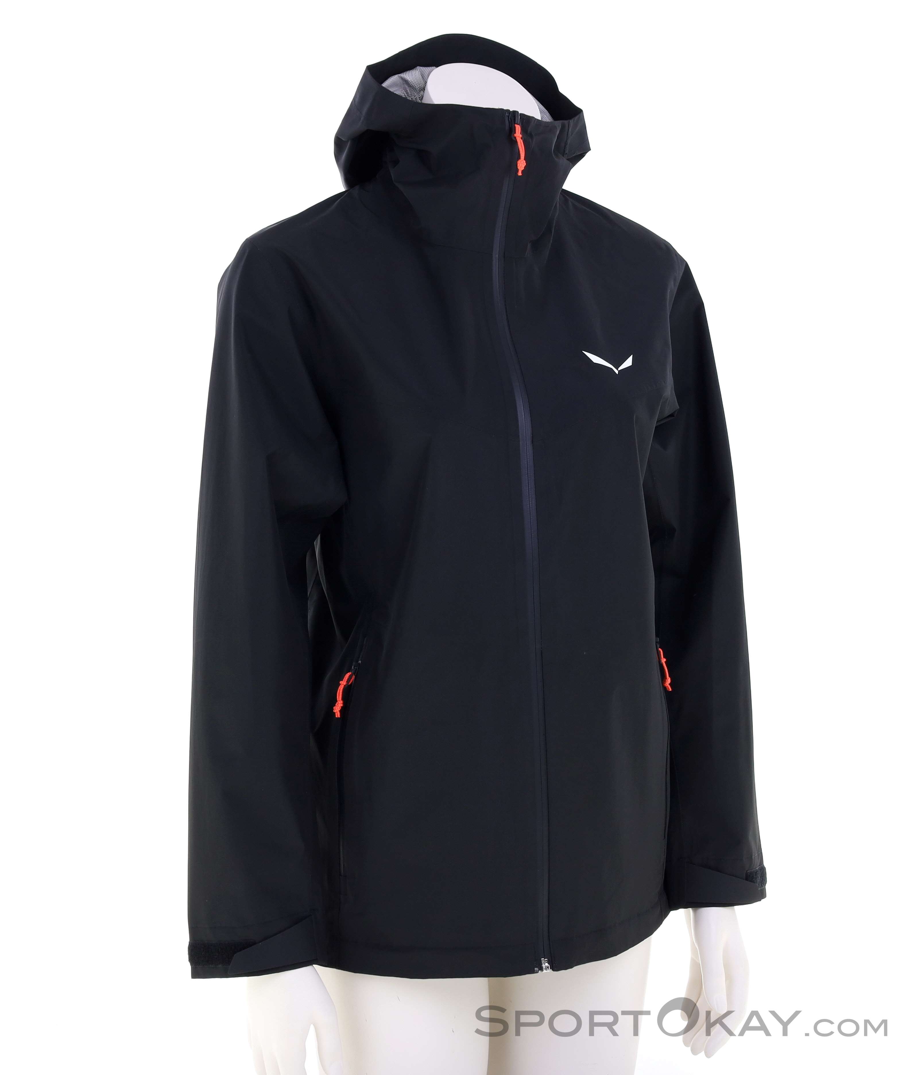 Salewa Puez 2.5L Powertex Damen Regenjacke, Salewa, Schwarz, , Damen, 0032-11675, 5638361741, 4053866530194, N1-01.jpg