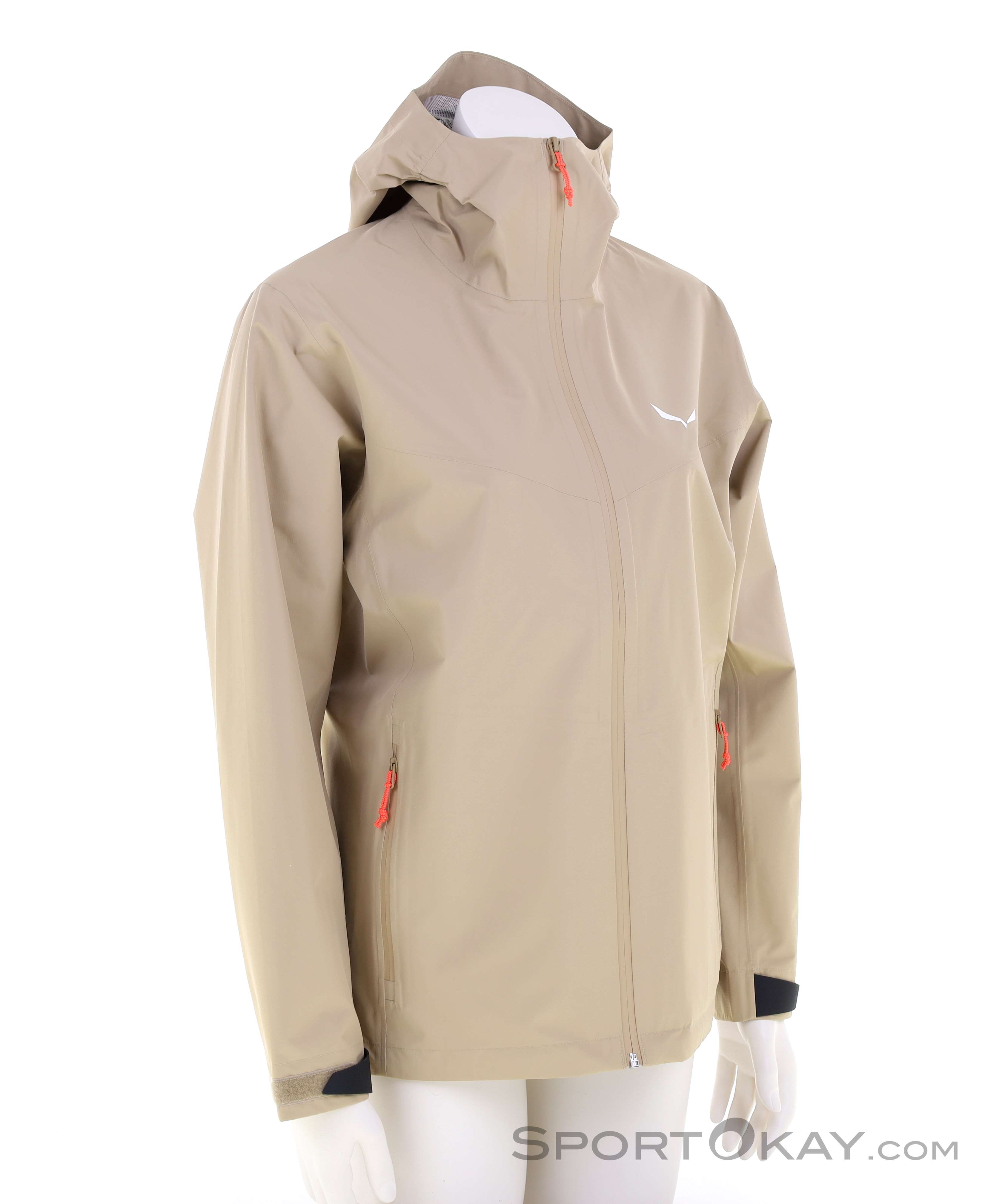 Salewa Puez 2.5L Powertex Damen Regenjacke, Salewa, Beige, , Damen, 0032-11675, 5638361757, 4053866810296, N1-01.jpg