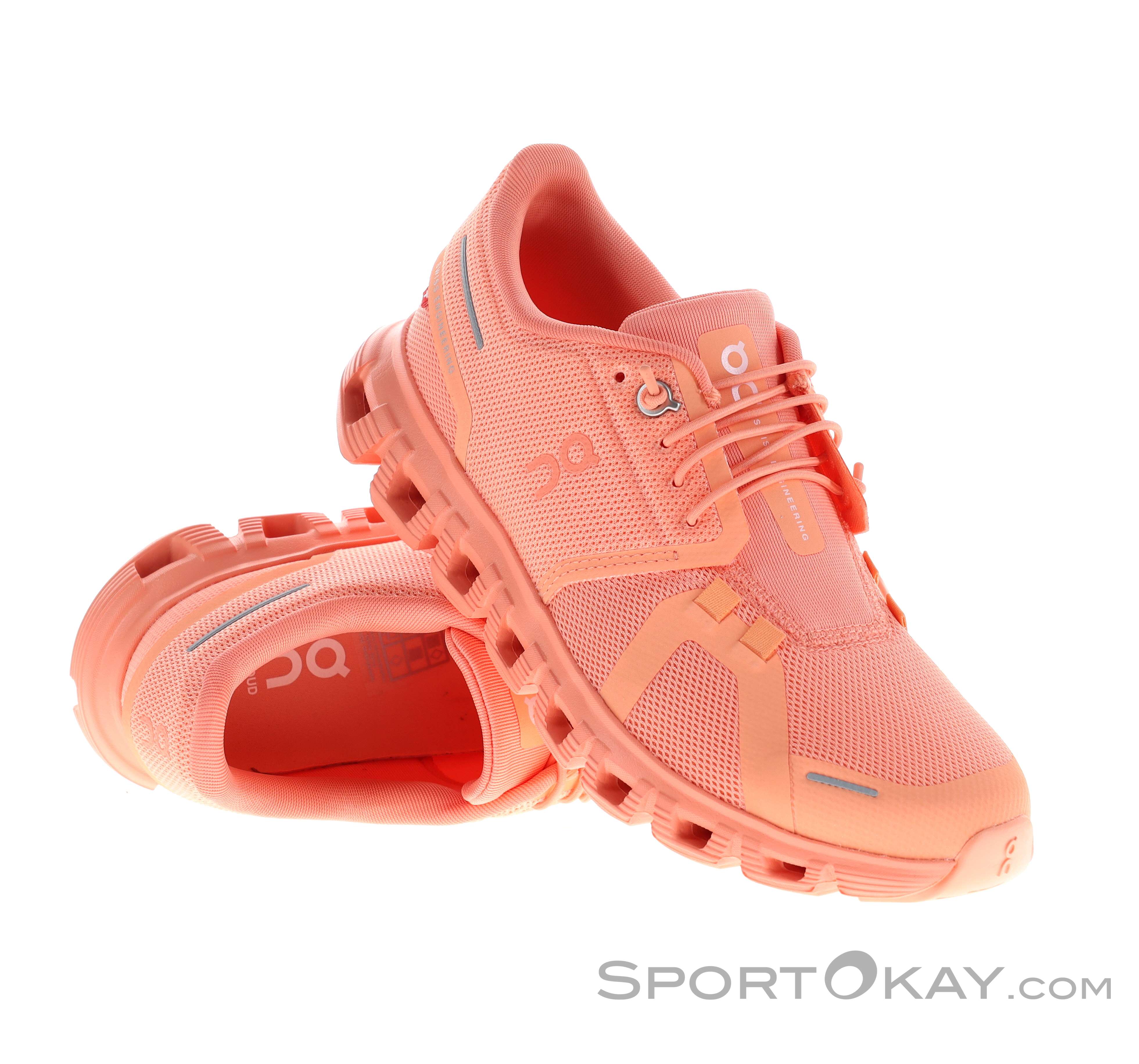 On Cloud 6 Damen Freizeitschuhe, On, Orange, , Damen, 0262-10505, 5638399083, 7615537609003, N1-01.jpg