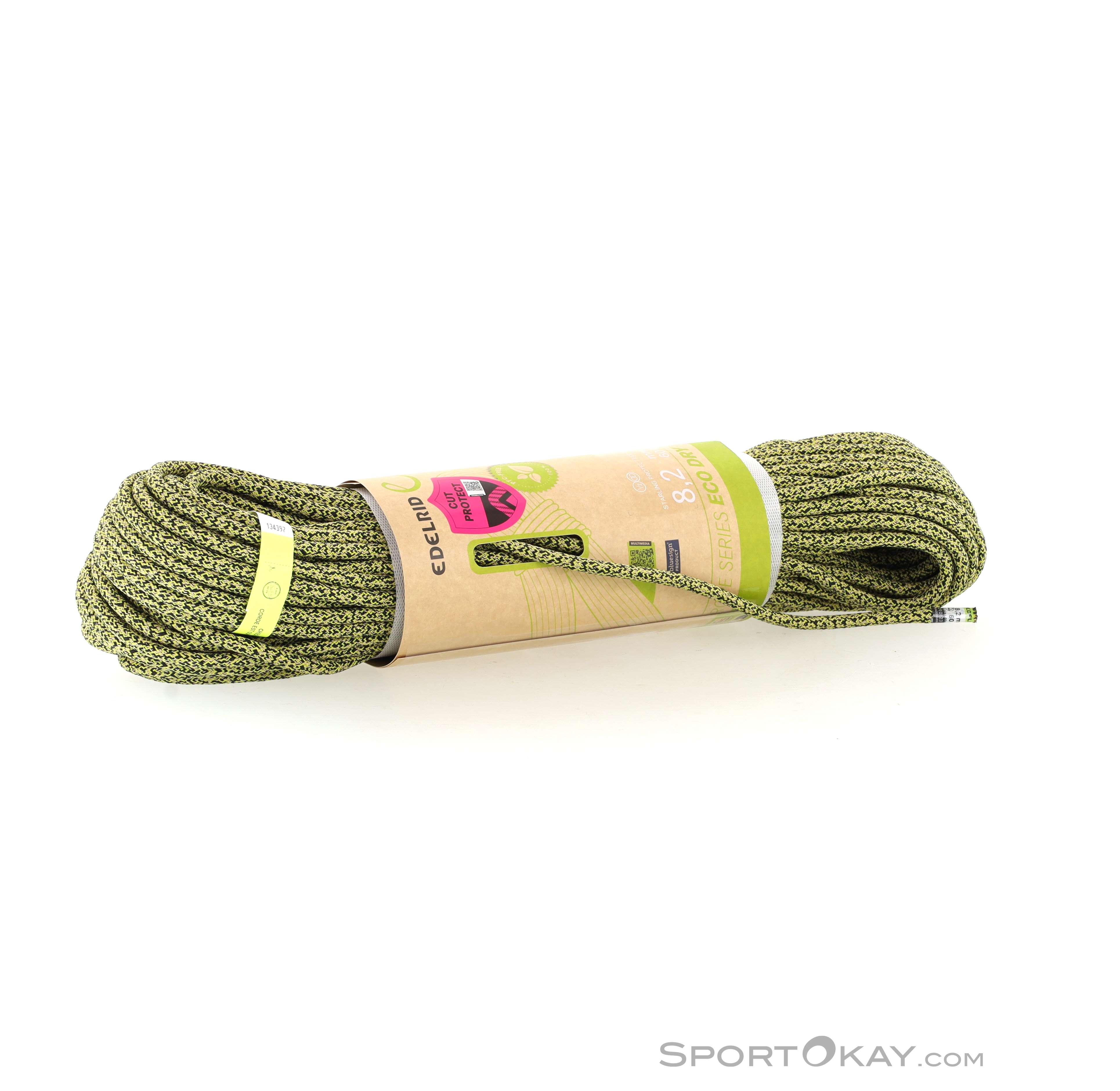 Elderid Ropes Edelrid starling Protect Eco Dry 8,2mm 60m Climbing Rope - Half Rope ...
