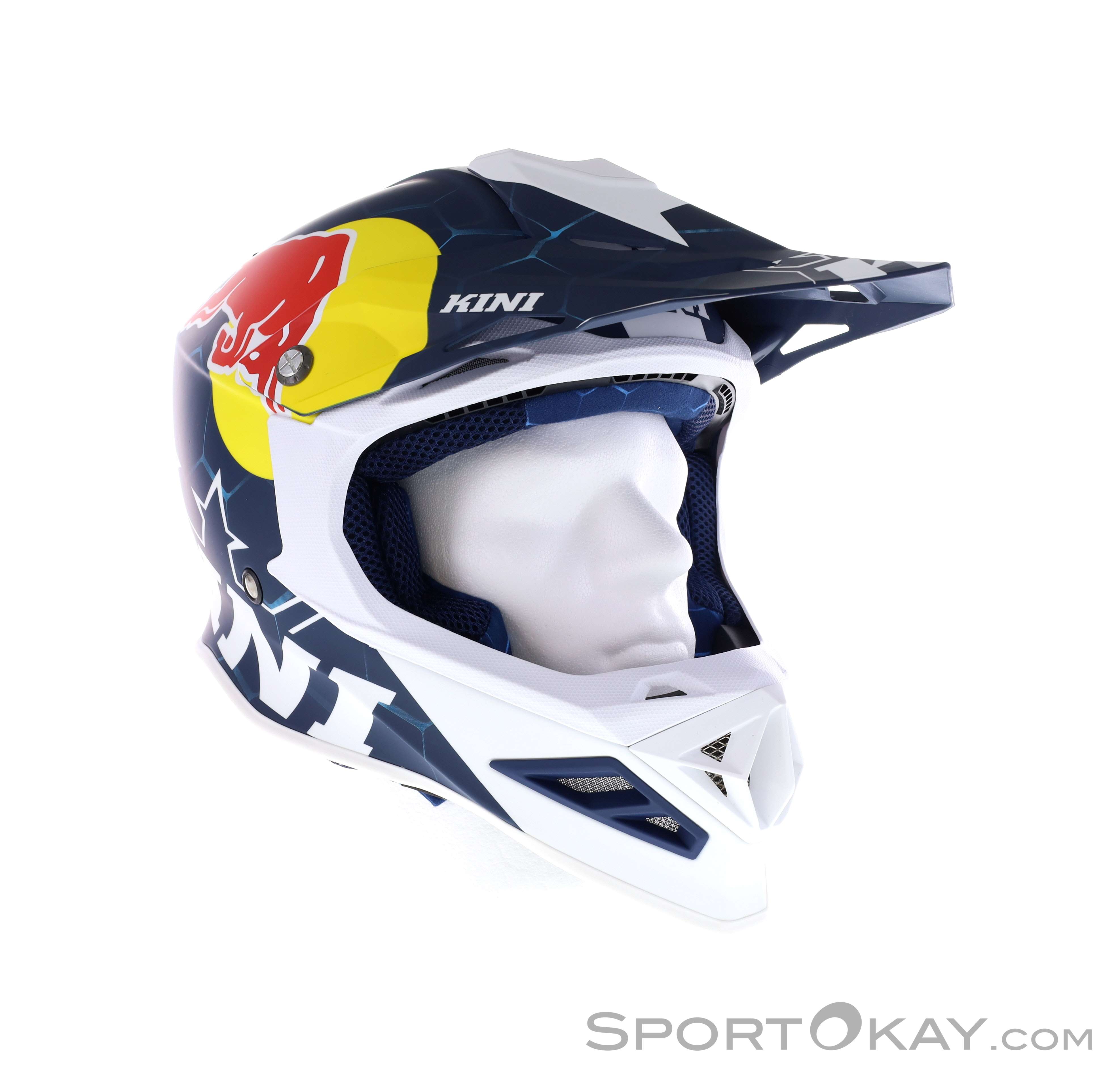 buy red bull motorcycle helmet Kini ADV 1.0 - Blue/White but are just not in love with the color? HANDMADE Redbull Helmet (L Size