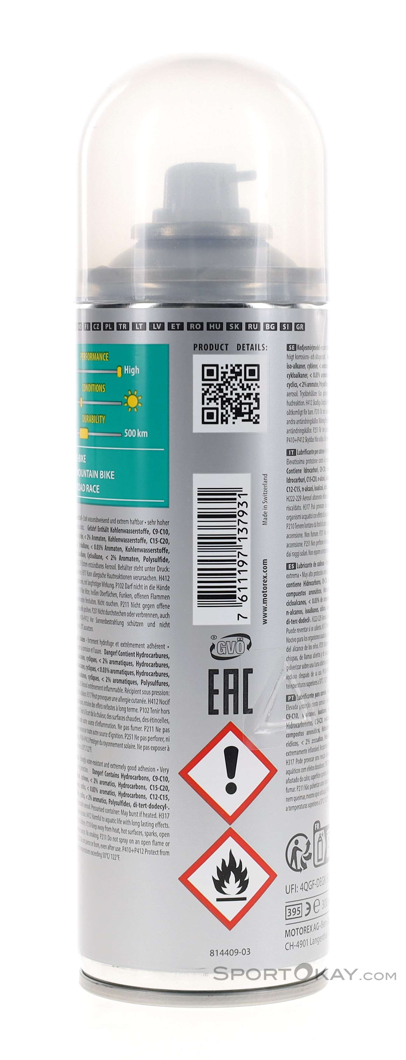 Motorex Wet Protect Chainlube Spray Chain Lubricant - Lubricants ...